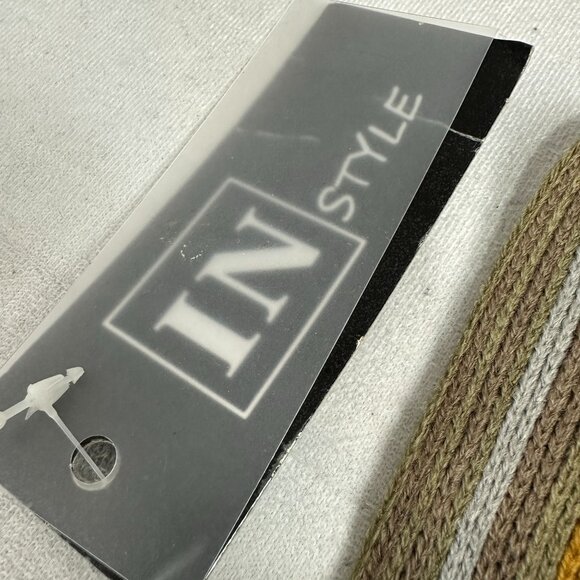 IN Style Women's Striped 100% Acrylic Scarf One Size - Picture 4 of 6